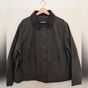 Banana Republic Green Utility Jacket with Structured Shoulders